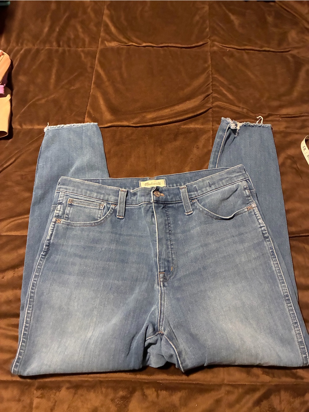 Madewell brand, 10 inch High-Rise Jeggings in Light Blue Denim, size 32, comfy
